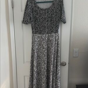Silver Sequin Maxi Dress with Flutter Sleeves